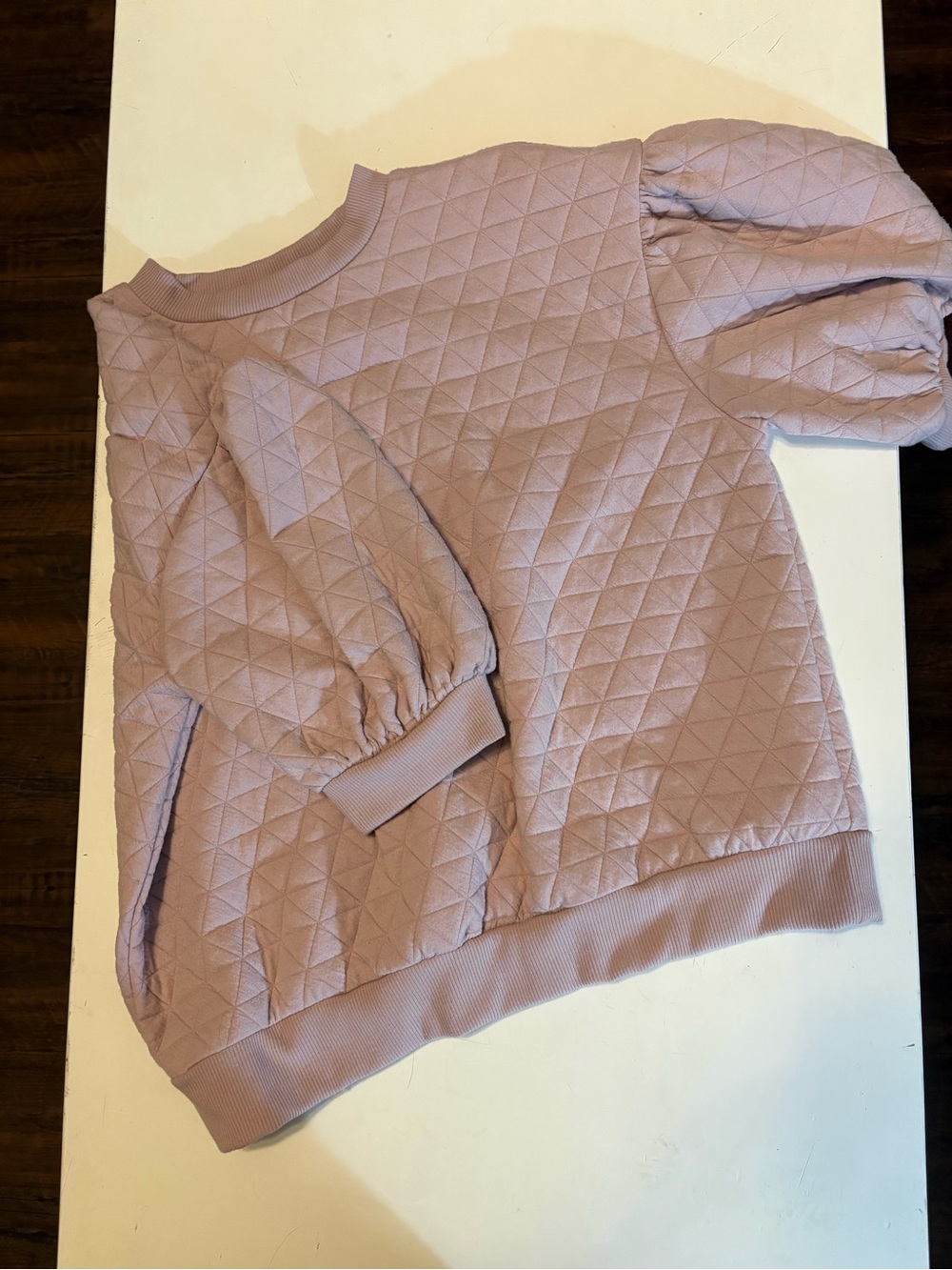 a new day Dusty Rose Quilted Sweatshirt
